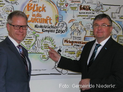 Jürgen Steinmetz u. Karl-Heinz Wassong Gemeinde-2016-IHK-Gespräch
