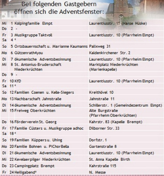 lebendiger Adventskalender lebendiger Adventskalender