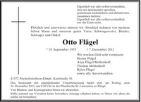 Flägel-Otto-Traueranzeige
