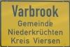 Varbrook Ortsschild